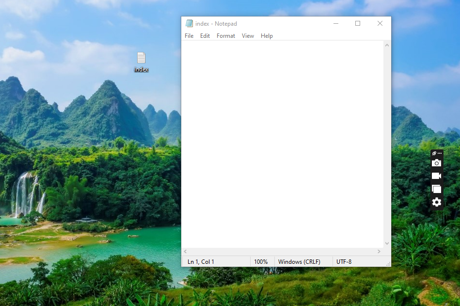 double click on text file to open the text file with notepad